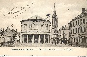 Souvenir de Tournai, - La Salle de concert et le Beffroi