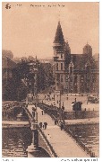 Liège. Passerelle et Hôtel des Postes