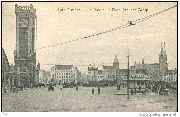 Ostende La Gare et la Place Van der Zweep