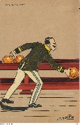 Bowling  à Rome (caricature de Victor-Emmanuel III)
