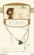 Roma (profil d'une fille dans un cadre d'ou pend un collier )