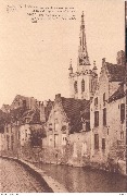 Louvain. Un Coin du Vieux Louvain, la Dyle etl'Eglise Ste-Gertrude - Leuven. Een hoek van het Oude Leuven, de Dijle en St. Geertruide's Kerk