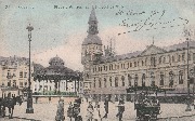 Kiosque - Ostende, Place d'Armes et Hôtel de Ville - DD. Coul - 24-08-1909 - N° 23