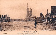 Campagne de 1914-1915. Ypres. La Grand'Place le 1er juillet 1915