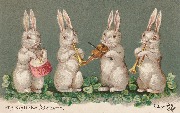 (Quatre lapins musiciens)Fröhliehe Ostern