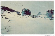 L'hiver à La Panne. Villas sous la neige