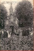 Ogy. Chapelle N-D de Lourdes. Bénédiction de la statue de Jeanne d'Arc 4 juillet 1909