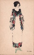 (Femme portant un ensemble style Art Nouveau)