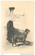 Femme avec un setter