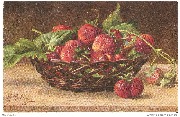 (Panier en osier et fraises)