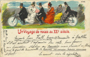 Un voyage de noces au XXe siècle. (6 personnes de la noce sur un vélo à six place)