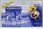 Paris. Arc de Triomphe et faubourg