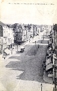 Knocke. Vue générale de l'avenue Lippens, vers le village