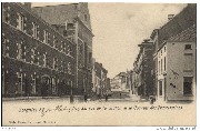 Soignies. Rue de la Station et le Couvent des Franciscaines
