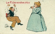 La fl&ucirc;te enchant&eacute;e (femme faisant danser son mari sur un air de fl&ucirc;te)