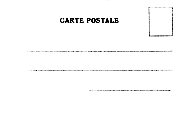 Carte postale Dos non divis&eacute; et emplacement timbre