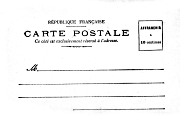 Carte Postale non divis&eacute; emplacement timbre affranchir 10 centilmes