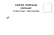 Carte Postale - Postkaart (C&ocirc;t&eacute; r&eacute;serv&eacute; &agrave; l'adresse. - Zijde voor het adres alleen.)  Timbre sans lignes