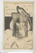 Fillette dans d&eacute;cor art nouveau
