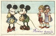 Mickey complimentant Minnie (couple d'enfants)