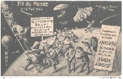 Fin du Monde. Souvenir du 19 Mai 1910. Echelle de sauvetage &agrave; la lune!