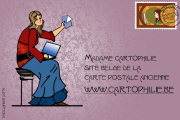 Premi&egrave;re carte postale de soutien de Cartophilie.be tirage 200 ex.