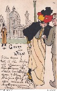 Gruss aus Wien (devant Saint Charles Borrom&eacute;e)