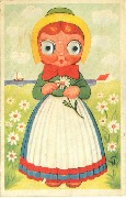 Jeune hollandaise. Yeux mobiles