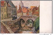 Aan de paardgracht in Brugge. - Le canal du cheval &agrave; Bruges