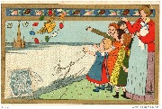 (Cloches apportant les oeufs de Pâques aux enfants)