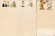 3 anciens menus(vierge) illustr&eacute;s illustrateur inconnu entre 1900 et 1930