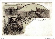 Souvenir d Anvers Le Quai,Laiti&egrave;res flamandes avec charette. CREOLINE PEARSON