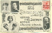 1914-Souvenir National historique-Hommage &agrave; nos Souverains-Hommage au Bourgmestre de Bruxelles Adolphe Max    s