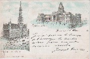 Bruxelles. H&ocirc;tel de ville, palais de justice