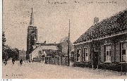  's-Gravenwezel.Zicht in het dorp den Steenweg en de Kerk