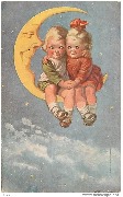(2 enfants sur la lune)