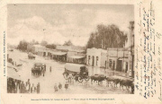 Transvaal. Une rue &agrave; Pr&eacute;toria (en temps de Pluie). Eene straat in Pretoria (bij regenweder)