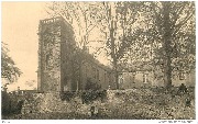 Vieux ch&acirc;teau. Vue partielle Est vers le Sud, prise du foss&eacute; sec