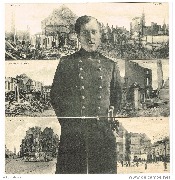 Puzzle 6 cartes roi Albert devant ruines