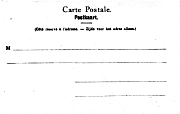 Carte Postale. Postkaart (C&ocirc;t&eacute; r&eacute;serv&eacute; &agrave; l'adresse. - Zijde voor het adres alleen.)  Dos non divis&eacute; sans Timbre M Droit 4 lignes