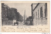 Eglise et Rue Berceau. Dour *