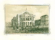 Lithographie en deux tons-circa 1845-Le Théatre Anvers