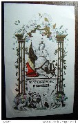 Soci&eacute;t&eacute; d Harmonie d Ixelles. Carte porcelaine 1854