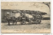Mekanische ladder ''Magirus''werkende met koolzuur-Echelle m&eacute;canique manoeuvrant &agrave; l'acide carbonique
