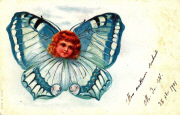 T&ecirc;te dans papillon
