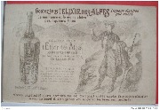 Elixir des alpes distillerie baudour litho a systeme publicit&eacute; frictographie BERTOUX
