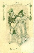Joyeuses P&acirc;ques -Jeune couple en tenue de soir&eacute;e