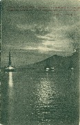 Eruption du Vésuve (carte puplicitaire De Moor