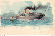 Norddeutscher Lloyd Dampfer "Barbarossa" - Neapel