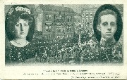 Portrait du Roi et de la Reine d'Espagne.Le cortège royal quelques instants avant l'attentat
